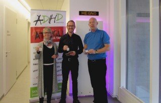 Frá afhendingu endurskinsmerksins á Hólmsheiði.