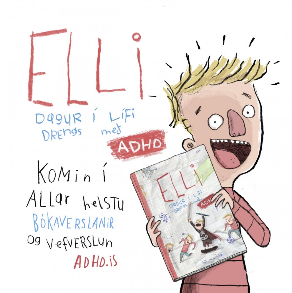 Elli - Dagur í lífi drengs með ADHD - ný íslensk barnabók frá ADHD samtökunum.