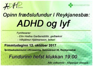 Reykjanesbær: Fræðslufundur um ADHD og lyf