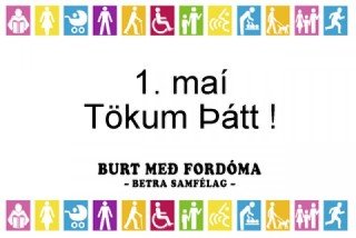 Kröfuganga 1. maí - Burt með fordóma