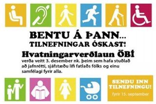 Hvatningarverðlaun ÖBÍ 2015