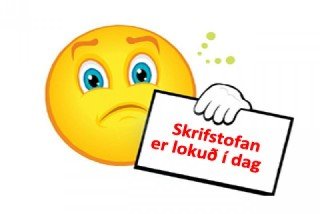 Skrifstofa ADHD lokuð í dag