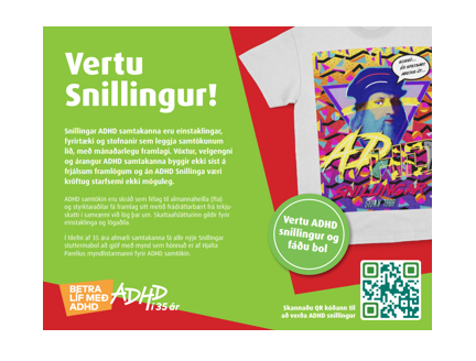 Vertu Snillingur! Gerum ADHD samtökin enn öflugri á 35 ára afmælisárinu!
