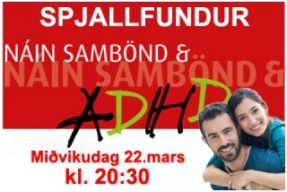 Spjallfundur í kvöld - Náin sambönd og ADHD