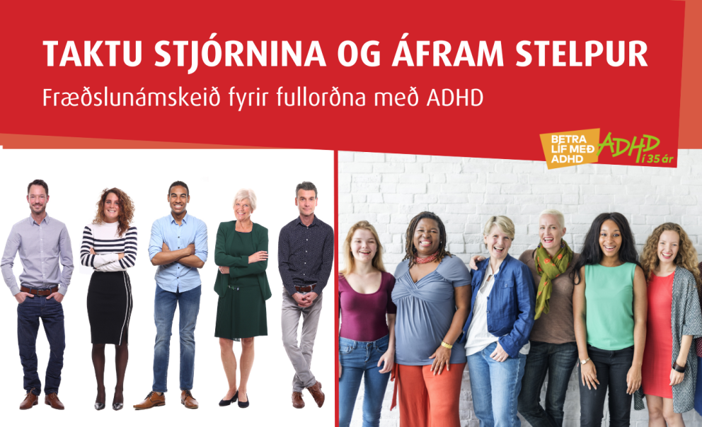 Taktu stjórnina og áfram stelpur - Fræðslunámskeið fyrir fullorðna með ADHD