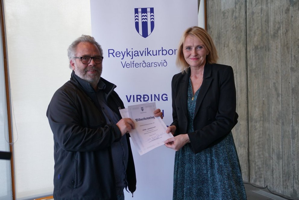 Heiða Björg Hilmisdóttir, formaður Velferðarráðs Reykjavíkur og Vilhjálmur Hjálmarsson, varaformaður…