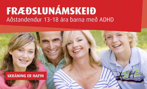 Námskeið fyrir aðstandendur 13-18 ára barna 7 og 14 nóvember.