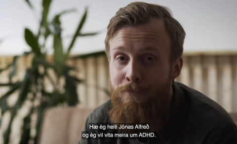 Hvað er ADHD? Jónas Alfreð Birkisson leitar svara í nýjum kynningarmyndböndum ADHD samtakanna.