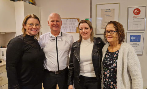 Frá vistri til hægri: Ása Ingibergsdóttir, Marinó Sigursteinsson, Ásta Björk Guðnadóttir og Marý Kol…