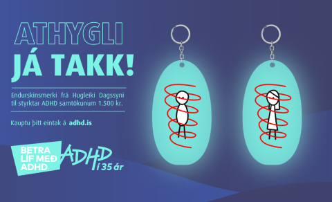 Endurskinsmerki ADHD samtakanna - Athylgi - Já takk!