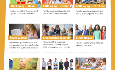 Spennandi og fjölbreytt námskeið ADHD samtakanna vorið 2025