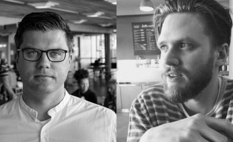 Bóas Valdórsson, sálfræðingur og Ari H.G. Yates, teiknari og rithöfundur