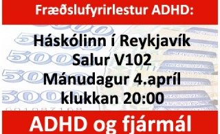 Fræðslufyrirlestur: ADHD og fjármál