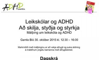 Málþing ADHD 30. október - Dagskráin klár