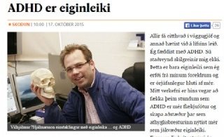 ADHD er eiginleiki - grein eftir Vilhjálm Hjálmarsson