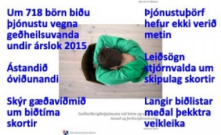 Óviðunandi bið eftir geðheilbrigðis- þjónustu fyrir börn og unglinga