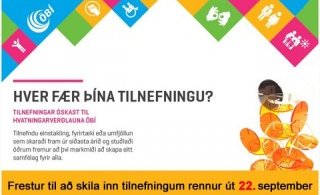 Hvatningarverðlaun ÖBÍ - Frestur framlengdur til 22 .september