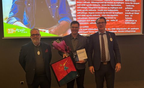 Vilhjálmur Hjálmarsson, formaður ADHD samtakanna, Bóas Valdórsson, framkvæmdastjóri Sjónarhóls og Wi…