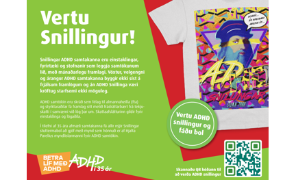 Vertu Snillingur! Gerum ADHD samtökin enn öflugri á 35 ára afmælisárinu!