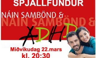 Spjallfundur í kvöld - Náin sambönd og ADHD