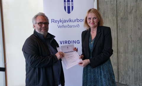 Heiða Björg Hilmisdóttir, formaður Velferðarráðs Reykjavíkur og Vilhjálmur Hjálmarsson, varaformaður…